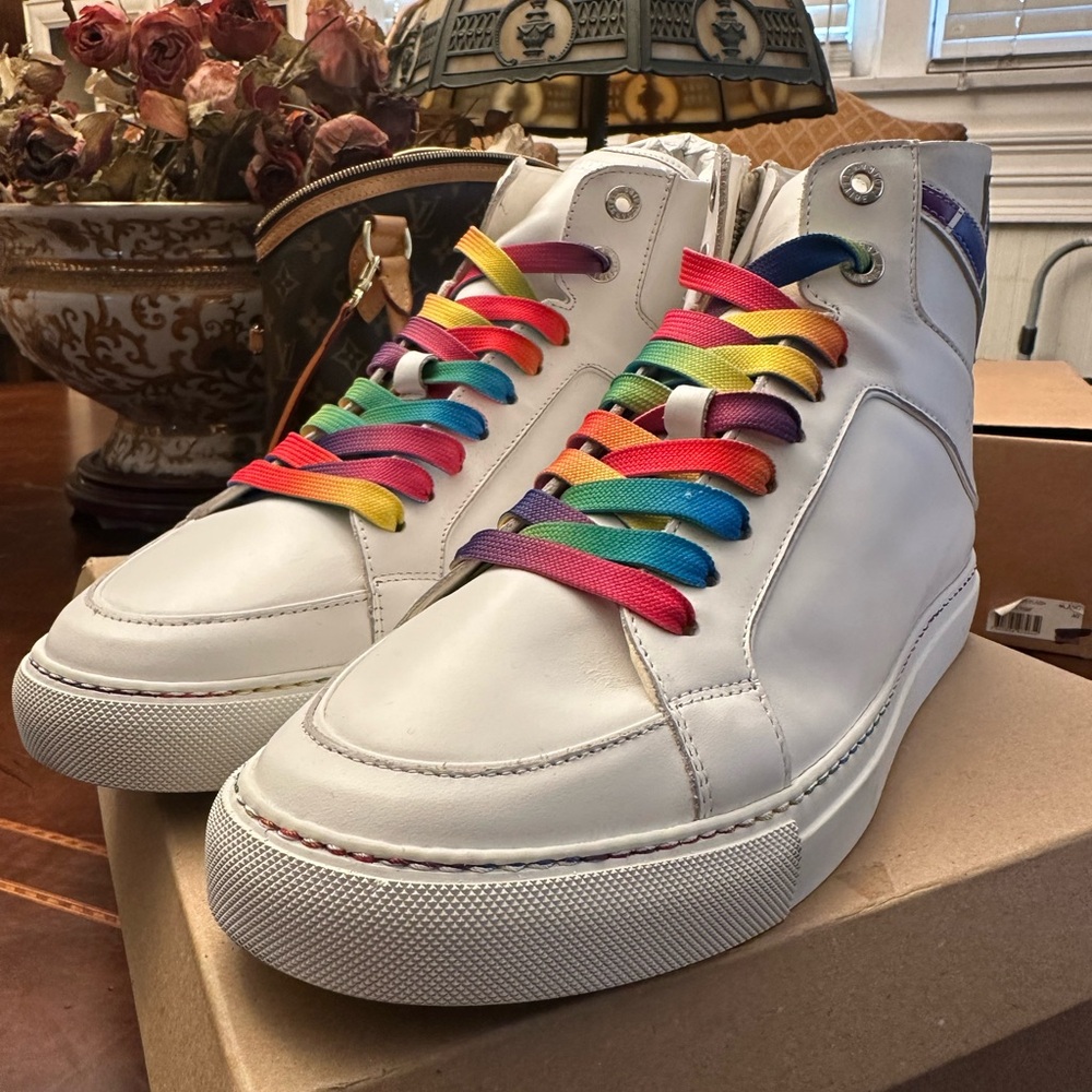 ❤️ Zadig & Voltaire High Flash Pride Sneakers with Colorful Accents - Picture 6 of 14